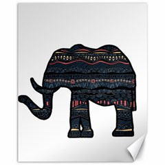 Ornate Mandala Elephant  Canvas 11  X 14   by Valentinaart