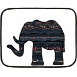 Ornate mandala elephant  Double Sided Fleece Blanket (Mini)  35 x27  Blanket Front