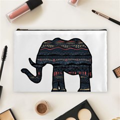 Ornate Mandala Elephant  Cosmetic Bag (large)  by Valentinaart