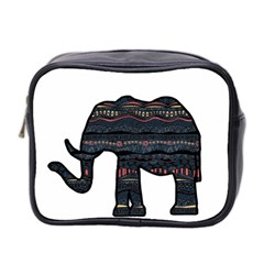 Ornate Mandala Elephant  Mini Toiletries Bag 2-side by Valentinaart