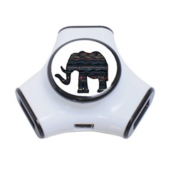 Ornate Mandala Elephant  3-port Usb Hub by Valentinaart