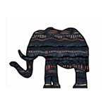 Ornate mandala elephant  Double Sided Flano Blanket (Mini)  35 x27  Blanket Back