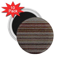 Stripy Knitted Wool Fabric Texture 2 25  Magnets (10 Pack)  by BangZart