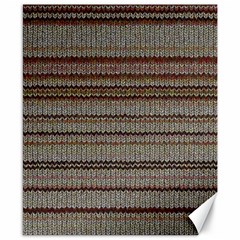 Stripy Knitted Wool Fabric Texture Canvas 8  X 10  by BangZart