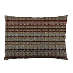 Stripy Knitted Wool Fabric Texture Pillow Case by BangZart