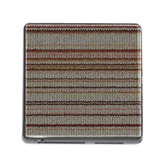 Stripy Knitted Wool Fabric Texture Memory Card Reader (square) by BangZart