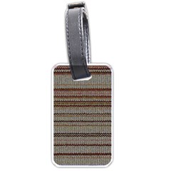 Stripy Knitted Wool Fabric Texture Luggage Tags (one Side)  by BangZart