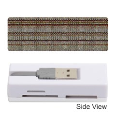 Stripy Knitted Wool Fabric Texture Memory Card Reader (stick)  by BangZart