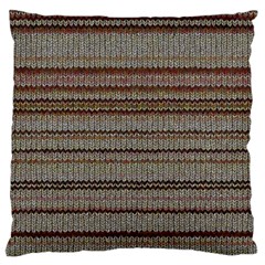 Stripy Knitted Wool Fabric Texture Large Flano Cushion Case (one Side) by BangZart