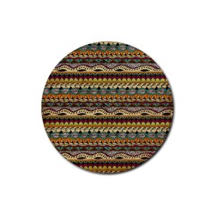 Aztec Pattern Rubber Coaster (round)  by BangZart