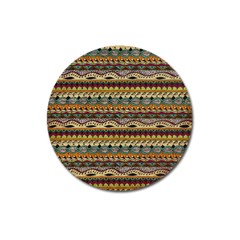 Aztec Pattern Magnet 3  (round) by BangZart