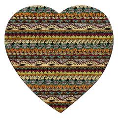 Aztec Pattern Jigsaw Puzzle (heart) by BangZart