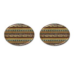 Aztec Pattern Cufflinks (oval) by BangZart