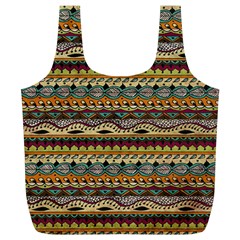 Aztec Pattern Full Print Recycle Bags (l)  by BangZart