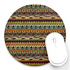 Aztec Pattern Round Mousepads by BangZart