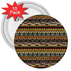 Aztec Pattern 3  Buttons (10 Pack)  by BangZart