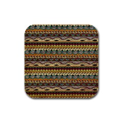 Aztec Pattern Rubber Square Coaster (4 Pack)  by BangZart