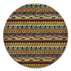 Aztec Pattern Magnet 5  (round) by BangZart