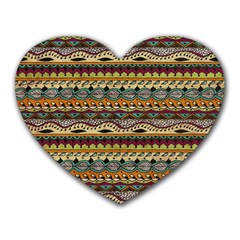 Aztec Pattern Heart Mousepads by BangZart