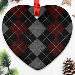 Wool Texture With Great Pattern Ornament (heart) by BangZart