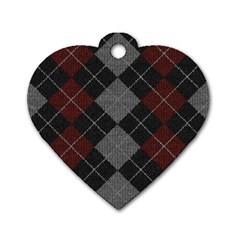 Wool Texture With Great Pattern Dog Tag Heart (two Sides) by BangZart