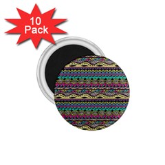 Aztec Pattern Cool Colors 1 75  Magnets (10 Pack)  by BangZart