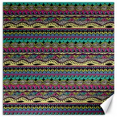 Aztec Pattern Cool Colors Canvas 20  X 20   by BangZart