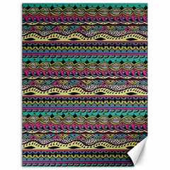 Aztec Pattern Cool Colors Canvas 18  X 24   by BangZart