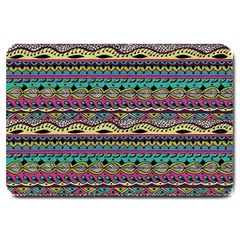 Aztec Pattern Cool Colors Large Doormat  by BangZart