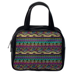 Aztec Pattern Cool Colors Classic Handbags (one Side) by BangZart