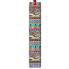 Aztec Pattern Cool Colors Large Book Marks by BangZart