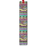 Aztec Pattern Cool Colors Large Book Marks Front