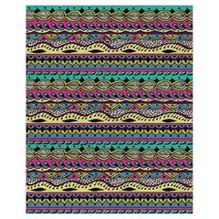 Aztec Pattern Cool Colors Drawstring Bag (small) by BangZart