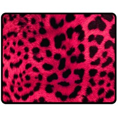 Leopard Skin Fleece Blanket (medium)  by BangZart