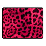 Leopard Skin Double Sided Fleece Blanket (Small)  45 x34  Blanket Back