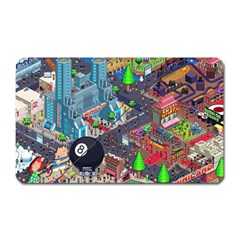 Pixel Art City Magnet (rectangular) by BangZart