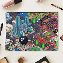 Pixel Art City Cosmetic Bag (xl) by BangZart