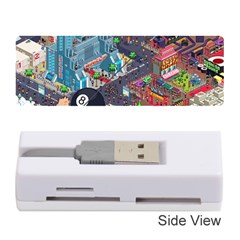 Pixel Art City Memory Card Reader (stick)  by BangZart