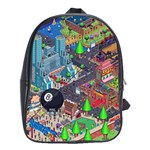 Pixel Art City School Bags (XL)  Front