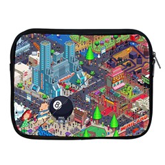 Pixel Art City Apple Ipad 2/3/4 Zipper Cases by BangZart