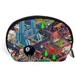 Pixel Art City Accessory Pouches (Large)  Front