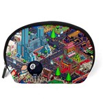 Pixel Art City Accessory Pouches (Large)  Back