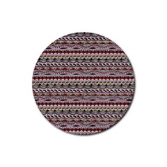 Aztec Pattern Patterns Rubber Coaster (round)  by BangZart