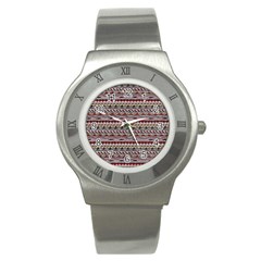 Aztec Pattern Patterns Stainless Steel Watch by BangZart