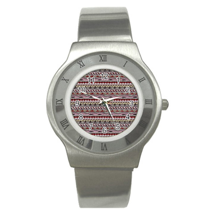 Aztec Pattern Patterns Stainless Steel Watch