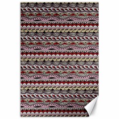 Aztec Pattern Patterns Canvas 12  X 18   by BangZart