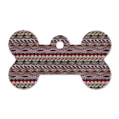 Aztec Pattern Patterns Dog Tag Bone (two Sides) by BangZart