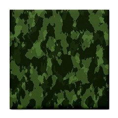 Camouflage Green Army Texture Tile Coasters by BangZart