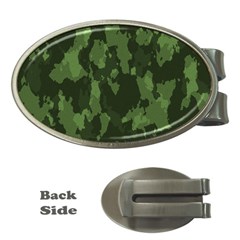 Camouflage Green Army Texture Money Clips (oval)  by BangZart