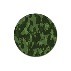 Camouflage Green Army Texture Magnet 3  (round) by BangZart